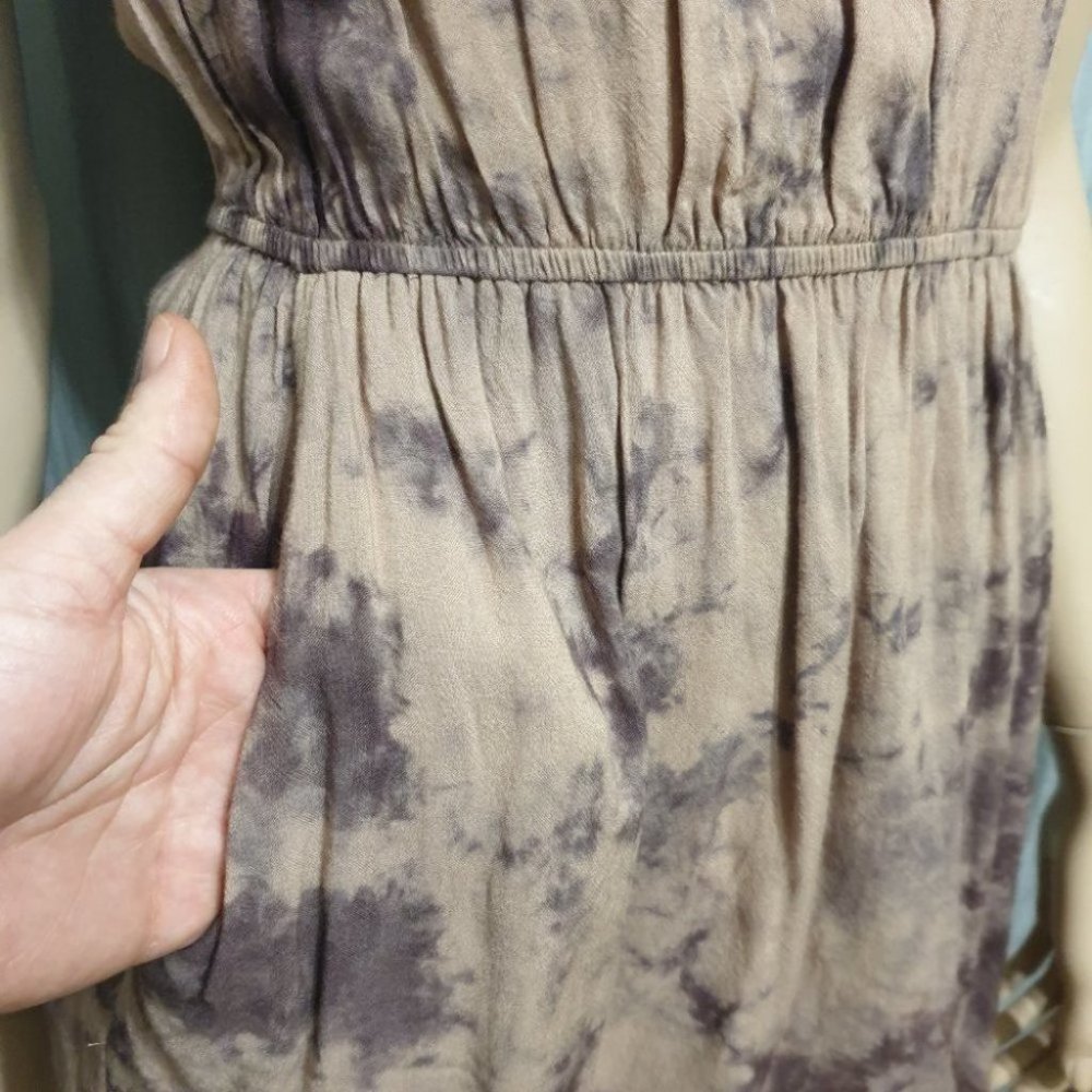 DOTTI AU-6 Brown Tie Dye Sleeveless Tunic / Short Dress - Very Good Condition - Picture 6 of 11
